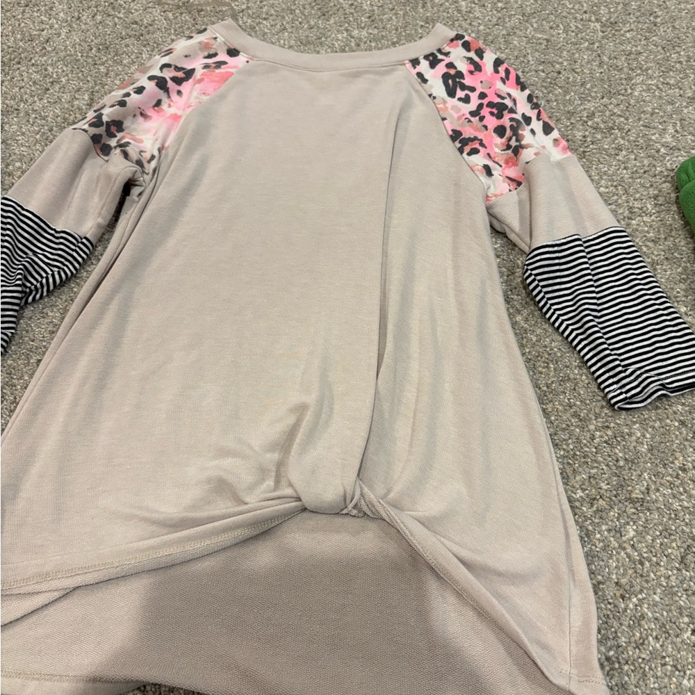 Emerald Beige Knit Top